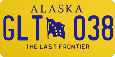AK license plate GLT038
