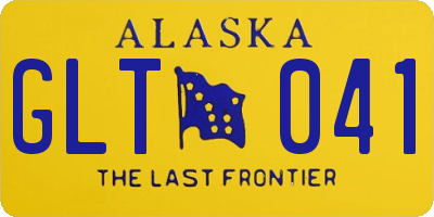 AK license plate GLT041