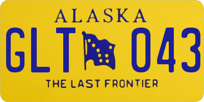 AK license plate GLT043