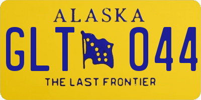 AK license plate GLT044