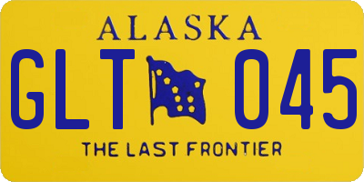 AK license plate GLT045