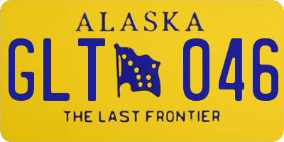 AK license plate GLT046