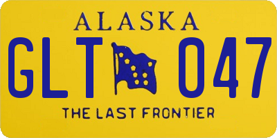 AK license plate GLT047