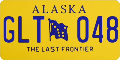AK license plate GLT048