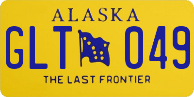 AK license plate GLT049