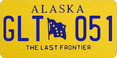 AK license plate GLT051
