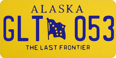 AK license plate GLT053