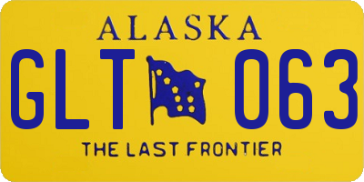 AK license plate GLT063