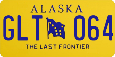 AK license plate GLT064