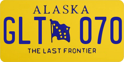 AK license plate GLT070