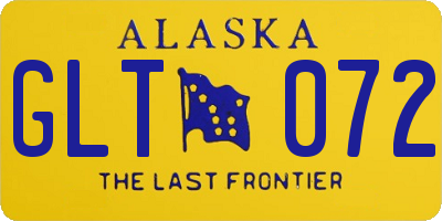 AK license plate GLT072