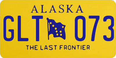 AK license plate GLT073