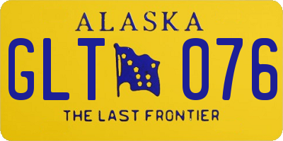 AK license plate GLT076