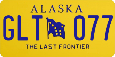AK license plate GLT077
