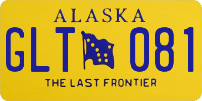 AK license plate GLT081