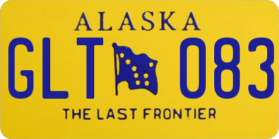 AK license plate GLT083