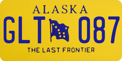 AK license plate GLT087