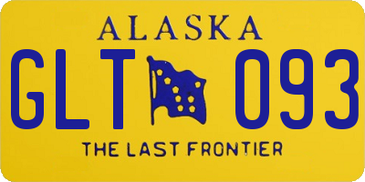 AK license plate GLT093
