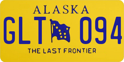 AK license plate GLT094