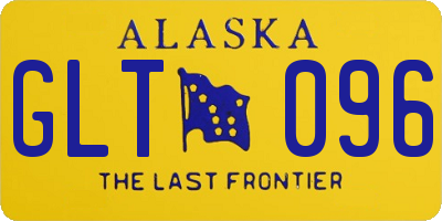 AK license plate GLT096