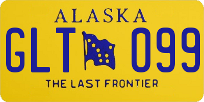 AK license plate GLT099
