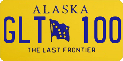 AK license plate GLT100