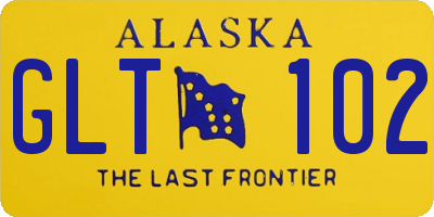 AK license plate GLT102