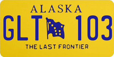 AK license plate GLT103