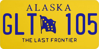 AK license plate GLT105