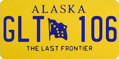 AK license plate GLT106