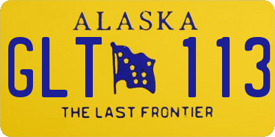 AK license plate GLT113
