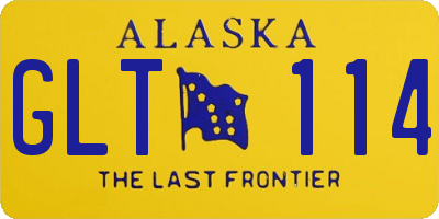 AK license plate GLT114