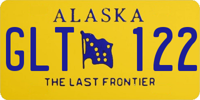 AK license plate GLT122