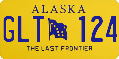 AK license plate GLT124