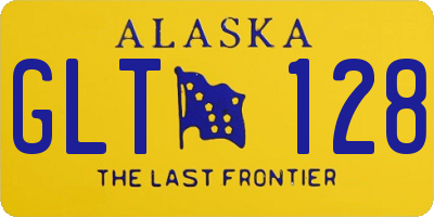 AK license plate GLT128