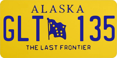 AK license plate GLT135