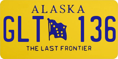 AK license plate GLT136