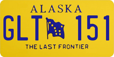 AK license plate GLT151