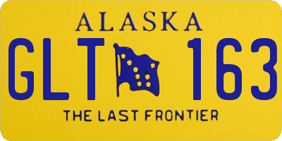 AK license plate GLT163