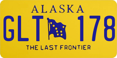 AK license plate GLT178