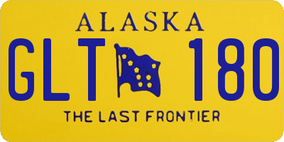 AK license plate GLT180