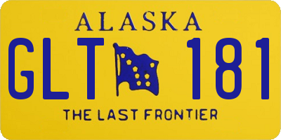 AK license plate GLT181