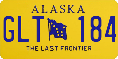 AK license plate GLT184