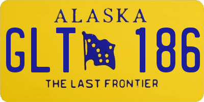 AK license plate GLT186