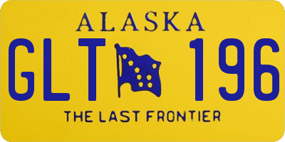 AK license plate GLT196