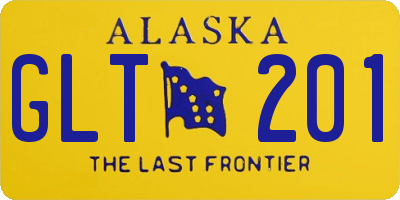 AK license plate GLT201
