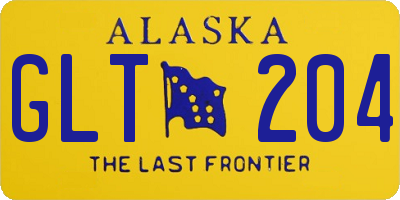 AK license plate GLT204