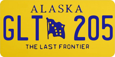 AK license plate GLT205