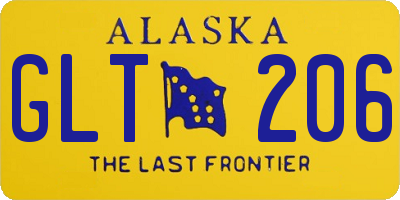AK license plate GLT206