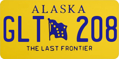 AK license plate GLT208